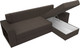 Миниатюра изображения товара Диван угловой Лига Диванов Дубай Лайт правый / 121639 (рогожка амур коричневый)
