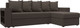 Миниатюра изображения товара Диван угловой Лига Диванов Дубай Лайт правый / 121639 (рогожка амур коричневый)