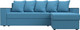 Миниатюра изображения товара Диван угловой Лига Диванов Дубай Лайт правый / 121641 (рогожка амур голубой)
