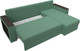 Миниатюра изображения товара Диван угловой Лига Диванов Дубай Лайт правый / 121642 (рогожка амур зеленый)