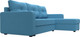 Миниатюра изображения товара Диван угловой Лига Диванов Ливерпуль Лайт правый / 125989 (рогожка амур голубой)
