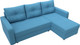 Миниатюра изображения товара Диван угловой Лига Диванов Ливерпуль Лайт правый / 125989 (рогожка амур голубой)