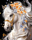 Миниатюра изображения товара Набор алмазной вышивки Феникс+ Лошадь в цветах / 70819