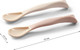 Миниатюра изображения товара Набор столовых ложек для кормления BabyOno 1066/06 (2шт, бежевый/розовый)