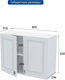 Миниатюра изображения товара Шкаф навесной для кухни Горизонт Мебель Настя 800 (белый софт)
