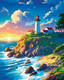 Миниатюра изображения товара Набор алмазной вышивки Феникс+ Маяк / 70836