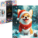 Миниатюра изображения товара Набор алмазной вышивки Феникс+ Новогодний корги / 70842