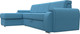 Миниатюра изображения товара Диван угловой Лига Диванов Лига-025 левый / 123476L (рогожка амур голубой)
