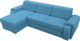 Миниатюра изображения товара Диван угловой Лига Диванов Лига-025 левый / 123476L (рогожка амур голубой)