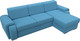 Миниатюра изображения товара Диван угловой Лига Диванов Лига-025 правый / 123476 (рогожка амур голубой)