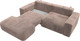 Миниатюра изображения товара Диван угловой Лига Диванов Лига-036 НПБ Классик левый / 127735L (велюр Tower 05 бежевый)
