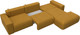 Миниатюра изображения товара Диван угловой Лига Диванов Лига-036 НПБ Классик Лонг правый / 127784 (велюр Brut 10 желтый)