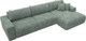 Миниатюра изображения товара Диван угловой Лига Диванов Лига-036 НПБ Классик Лонг правый / 127786 (велюр Brut 08 зеленый)