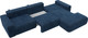 Миниатюра изображения товара Диван угловой Лига Диванов Лига-036 НПБ Классик Лонг правый / 127787 (велюр Brut 11 синий)