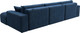 Миниатюра изображения товара Диван угловой Лига Диванов Лига-036 НПБ Классик Лонг правый / 127787 (велюр Brut 11 синий)