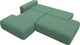 Миниатюра изображения товара Диван угловой Лига Диванов Лига-036 НПБ Модерн левый / 124699L (рогожка амур зеленый)