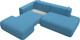 Миниатюра изображения товара Диван угловой Лига Диванов Лига-036 НПБ Модерн левый / 125473L (рогожка амур голубой)