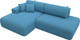 Миниатюра изображения товара Диван угловой Лига Диванов Лига-036 НПБ Модерн левый / 125473L (рогожка амур голубой)