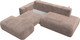 Миниатюра изображения товара Диван угловой Лига Диванов Лига-036 НПБ Модерн левый / 127775L (велюр Tower 05 бежевый)