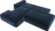 Миниатюра изображения товара Диван угловой Лига Диванов Лига-036 НПБ Модерн левый / 127776L (велюр Tower 13 синий)