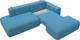 Миниатюра изображения товара Диван угловой Лига Диванов Лига-036 НПБ Модерн правый / 125473 (рогожка амур голубой)