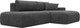 Миниатюра изображения товара Диван угловой Лига Диванов Лига-036 НПБ Модерн правый / 127765 (велюр Brut 16 темно-серый)