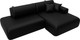 Миниатюра изображения товара Диван угловой Лига Диванов Лига-036 НПБ Модерн правый / 127772 (экокожа Grifon 18 черный)