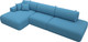 Миниатюра изображения товара Диван угловой Лига Диванов Лига-036 НПБ Модерн Лонг левый / 125471L (рогожка амур голубой)