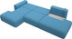 Миниатюра изображения товара Диван угловой Лига Диванов Лига-036 НПБ Модерн Лонг левый / 125471L (рогожка амур голубой)