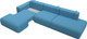 Миниатюра изображения товара Диван угловой Лига Диванов Лига-036 НПБ Модерн Лонг левый / 125471L (рогожка амур голубой)
