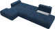 Миниатюра изображения товара Диван угловой Лига Диванов Лига-036 НПБ Модерн Лонг левый / 127747L (велюр Brut 11 синий)