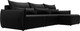 Миниатюра изображения товара Диван угловой Лига Диванов Лига-051 НПБ Лонг универсальный / 129892 (экокожа Grifon 18 черный)