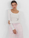 Миниатюра изображения товара Пижама Mark Formelle 592549 (р.170-100-106, белый/розово-белая клетка/декор)