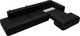 Миниатюра изображения товара Диван угловой Лига Диванов Лига-036 НПБ Модерн Лонг правый / 127752 (экокожа Grifon 18 черный)