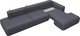 Миниатюра изображения товара Диван угловой Лига Диванов Лига-036 НПБ Модерн Лонг правый / 127753 (экокожа Grifon 15 серый)