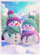 Миниатюра изображения товара Набор алмазной вышивки Школа талантов Снеговики / 10866136
