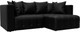 Миниатюра изображения товара Диван угловой Лига Диванов Лига-052 НПБ универсальный / 129912 (экокожа Grifon 18 черный)