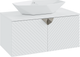 Миниатюра изображения товара Тумба под умывальник Runo Андорра 70 (подвесная, белый матовый/белый глянец)