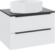 Миниатюра изображения товара Тумба под умывальник Runo Орлеан 60 (подвесная, белый матовый/черный)