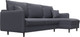 Миниатюра изображения товара Диван угловой Лига Диванов Лига-064 НПБ универсальный / 129934 (экокожа Grifon 15 серый)