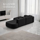 Миниатюра изображения товара Диван угловой Лига Диванов Лига-065 левый / 129804L (экокожа Grifon 18 черный)