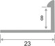Миниатюра изображения товара Уголок под плитку Profiling ПО-Г8 (2.7м, черный матовый)