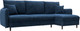 Миниатюра изображения товара Диван угловой Лига Диванов Лига-064 НПБ универсальный / 129643 (велюр Brut 11 синий)