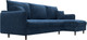 Миниатюра изображения товара Диван угловой Лига Диванов Лига-064 НПБ универсальный / 129643 (велюр Brut 11 синий)