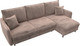 Миниатюра изображения товара Диван угловой Лига Диванов Лига-064 НПБ универсальный / 129627 (велюр Tower 05 бежевый)