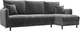 Миниатюра изображения товара Диван угловой Лига Диванов Лига-064 НПБ универсальный / 129629 (велюр Tower 10 серый)