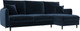 Миниатюра изображения товара Диван угловой Лига Диванов Лига-064 НПБ универсальный / 129628 (велюр Tower 13 синий)