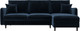 Миниатюра изображения товара Диван угловой Лига Диванов Лига-064 НПБ универсальный / 129628 (велюр Tower 13 синий)
