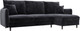 Миниатюра изображения товара Диван угловой Лига Диванов Лига-064 НПБ универсальный / 129630 (велюр Tower 11 темно-серый)
