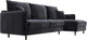 Миниатюра изображения товара Диван угловой Лига Диванов Лига-064 НПБ универсальный / 129630 (велюр Tower 11 темно-серый)